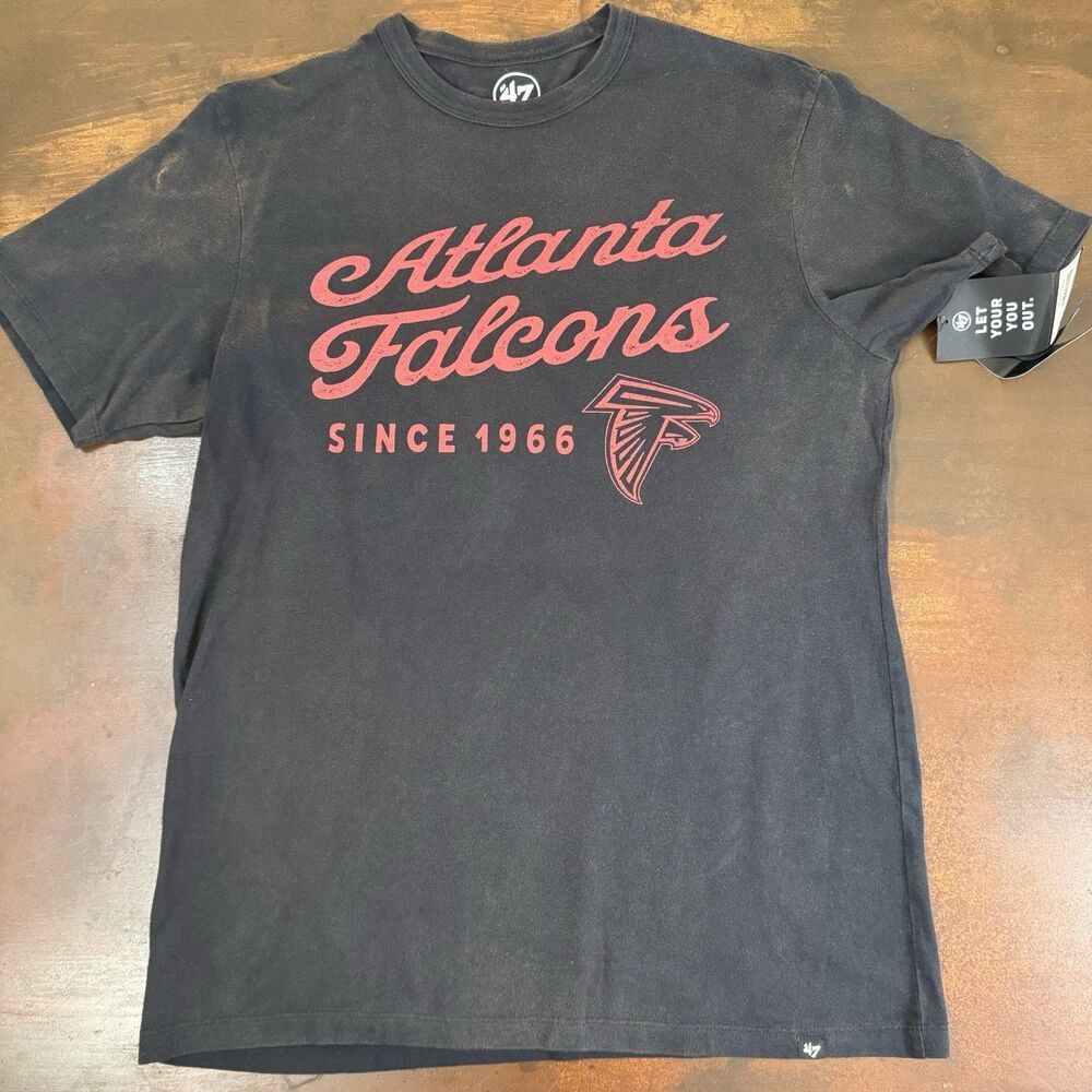 Atlanta Falcons NFL Dusted Jet Black Shirt Size Men's Small Sportswear NWT
